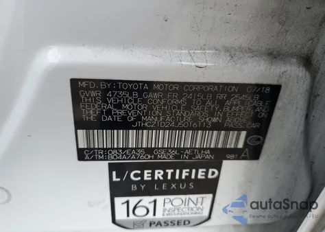 2018 Lexus Is 350 z USA, uszkodzony, nr VIN JTHCZ1D24J5016113